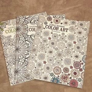 Adult Coloring Books. Set Of 3. NEW. Art. Relaxation. Design